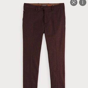 SCOTCH & SODA - Burgundy Wool-Like Blend Pants 34x32